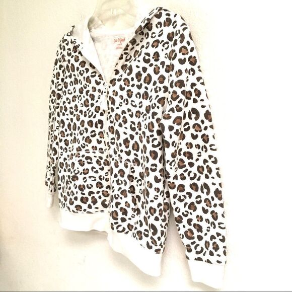 Cat & Jack leopard print hoodie L - Picture 2 of 6